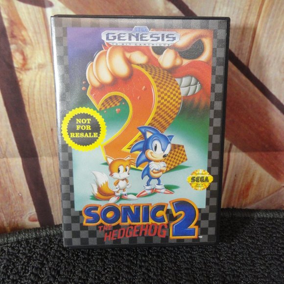 Sega Genesis Vintage Sonic the hedgehog 2~Game~hard case manual 1992 gam… - Picture 1 of 7